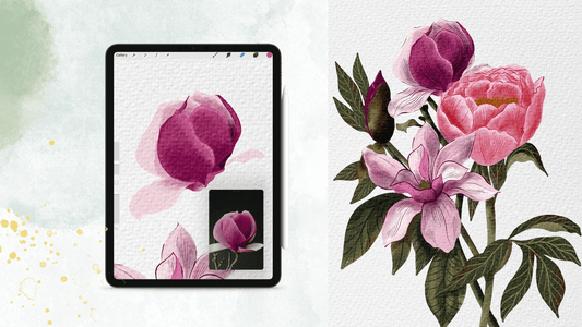 Painting Flowers with Digital Watercolor in Procreate