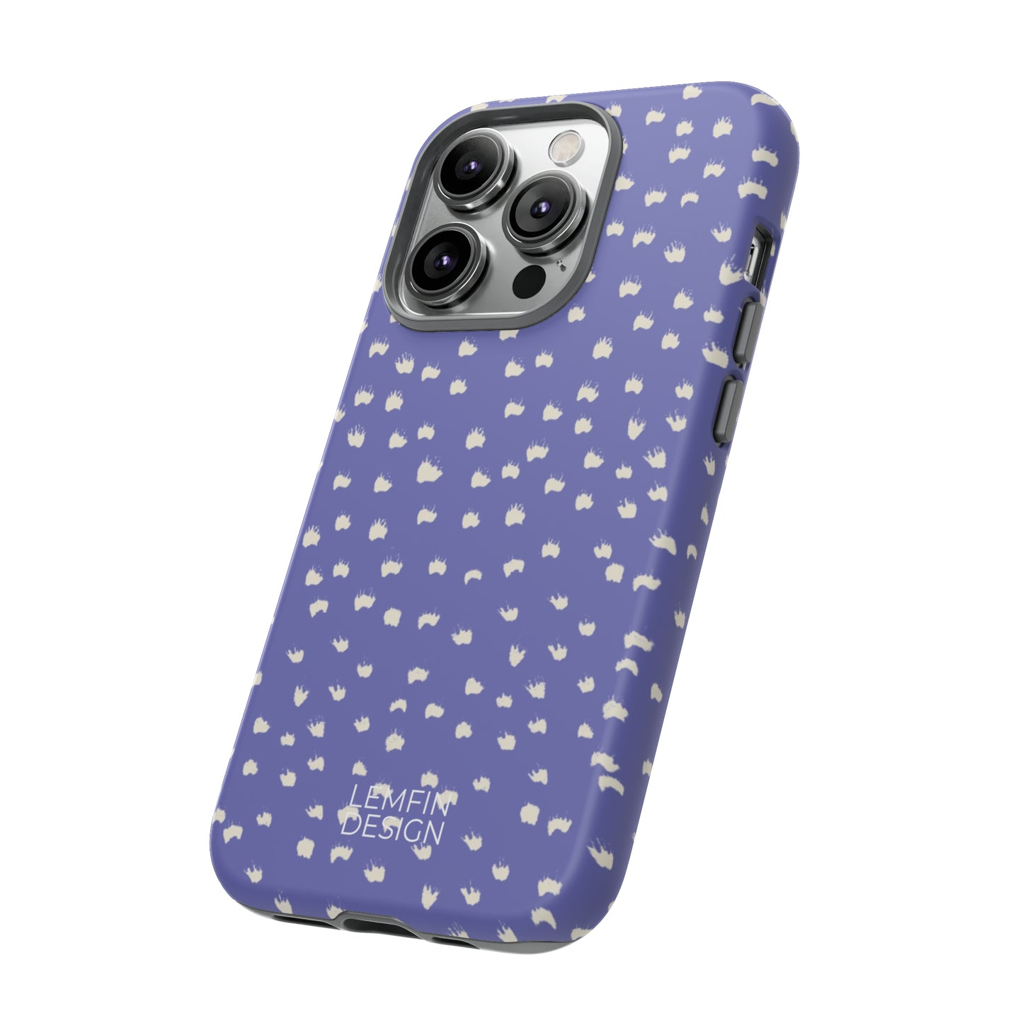Ink Drops In Very Peri Background  Phone Case