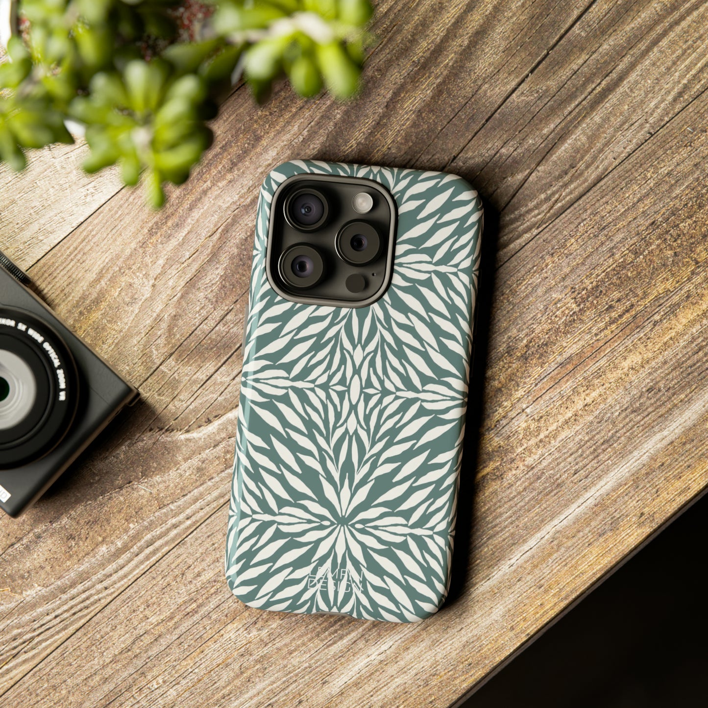 Floral illusion| Green Phone Case