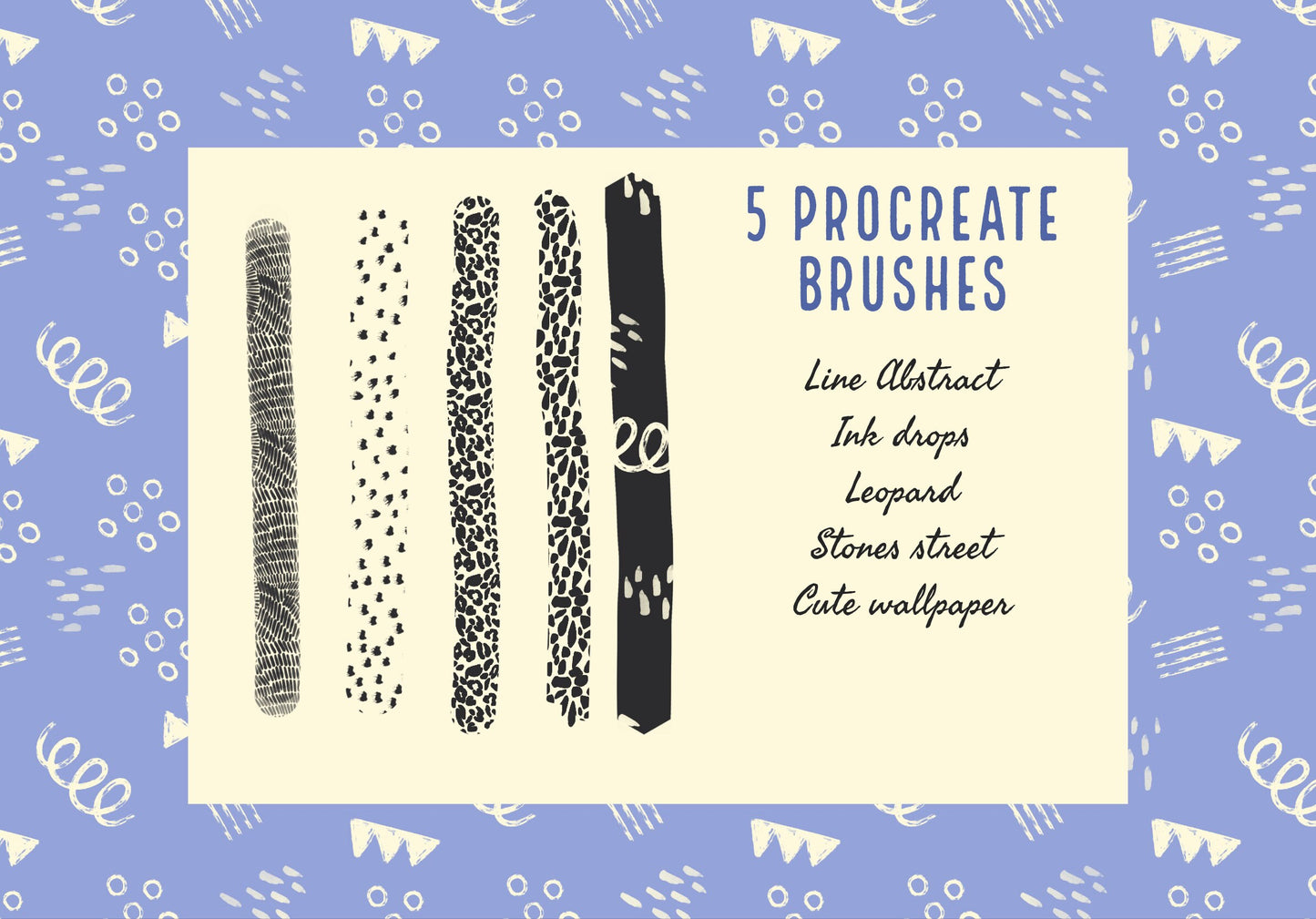 Abstract pattern brushes for Procreate